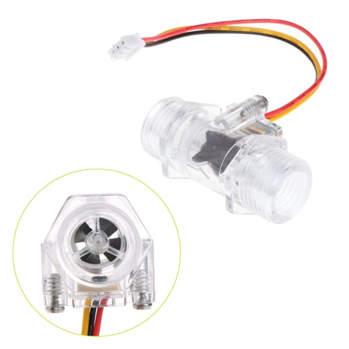新品2023 Water Flow Sensor Switch G1/2 HallR Effect Meter