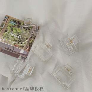 极速Simple and transparent back heEad grip Korean temperamen