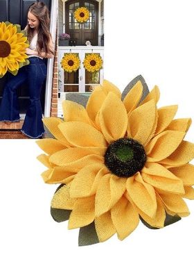 极速Large Artificial Yellow SunBflower Silk Flowers For Fron
