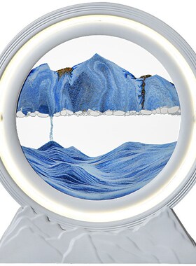 新品3D创意流沙画沙漏摆件办公室客厅电视柜轻奢家V居装饰品台灯