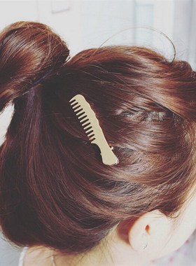 极速Hair Clip For Wopmen Scissors Diamond Round Moon Leaf Un