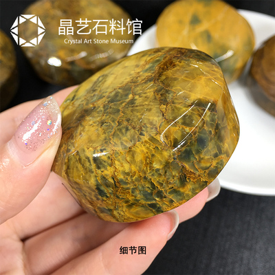 极速天然黄彼得石原石摆件鱼w缸石儿童教学科普矿石彼的石手镯心