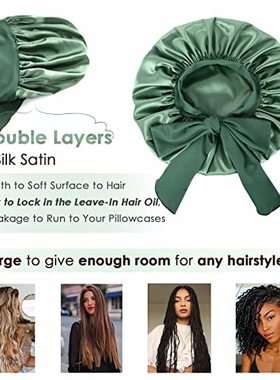 极速YANIBEST Satin Bonnet Silk Bonnet for SleepingV Double L