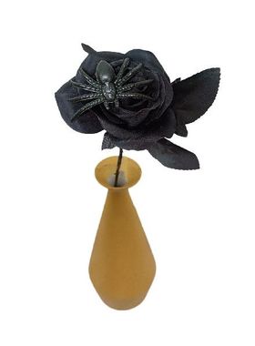 极速1pc Artificial Flower wityh Fake Spider Black Silk Flowe