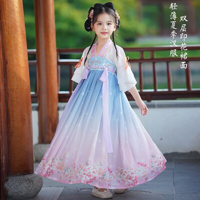汉服公主古风女童2025新款唐朝古装G中国风绝美仙气秋冬幼儿连衣