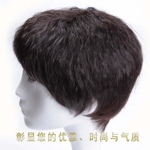 新品头顶补发片短卷发玉米烫补发块中老年妈妈R假发片真发女发顶