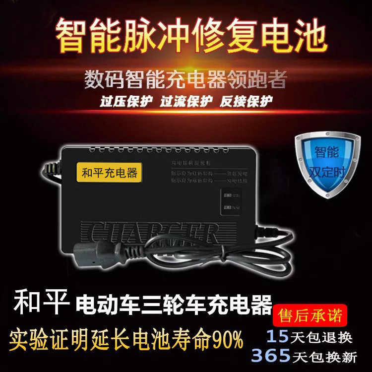 极速原装和平电e动车电瓶充电器48V12AH60V72V30AH3564V80V84V96V