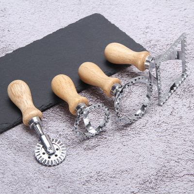 新品Dumpling Cookie Cutter Pastry Embossing Mold RavZioli饼