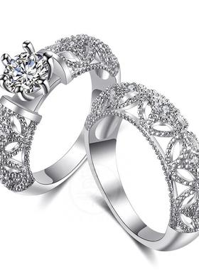 极速Zircone ring Trinket fashion set ring European and Ameri