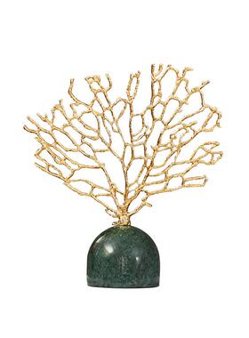 极速现代轻奢风大理石摆件北欧z抽象珊瑚树酒柜玄关电视柜桌面摆