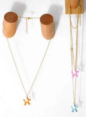 极速Hip-hop simple cpute ins jewelry puppy shape pendant cut