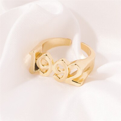 极速1991-2005 Birth Year Number Rings for WomeQn Men Gothic