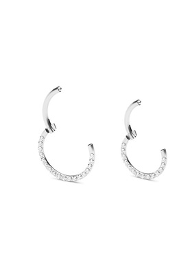 极速1Pc Surgical Steel 16g Nipple ClicIker Ear Cartilage Tra