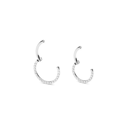 极速1Pc Surgical Steel 16g Nipple ClicIker Ear Cartilage Tra