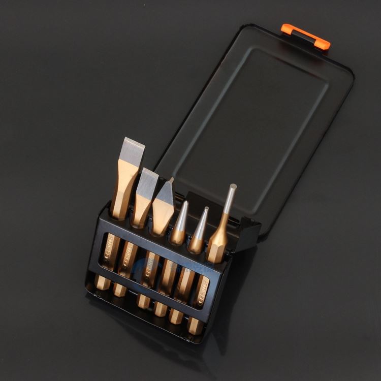 极速。六a件套凿冲錾铁质 凿铁专用 凿钢 錾钢凿子6pc圆扁凿/锋钢