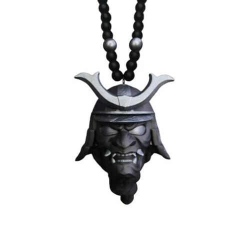 极速Japaneese Oni Samurai Helmet Car Hanging Pendant Face Pr