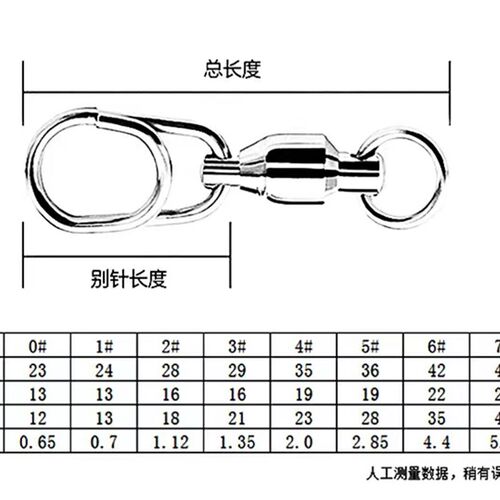 新品小配件万向i连接器高速轴承转环椭圆别针路亚饵8字环垂钓用品