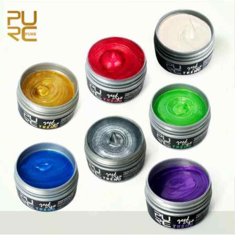 极速PURC grey jgray purple hair color instrant hair dye wax