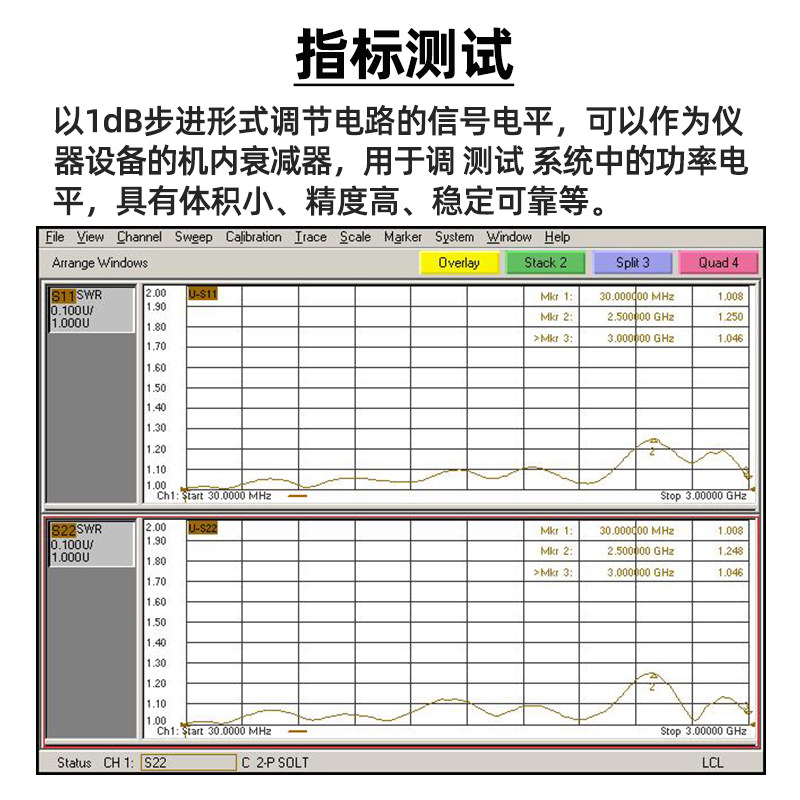 极速N型可调衰减器射频讯号可调30-90dB4G讯号衰S减1dB步进按键衰