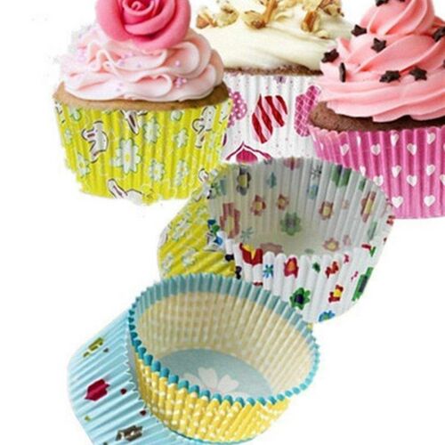 极速boutiqueh 100pcs paper cake cup cupcake cases liners muf