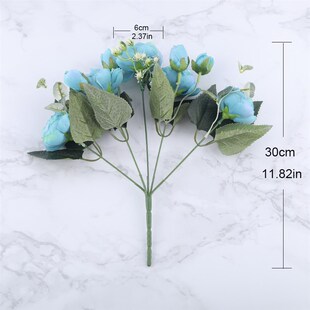 新品30cm Rose Pink Silk Peony Artificial Flowers BouXquet 5