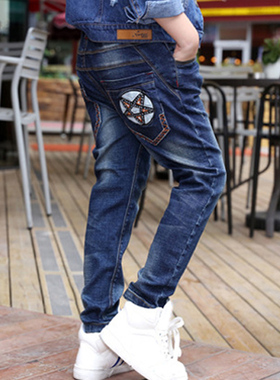 极速IENENS Fashion Boys Slim Jeans SpringL Autumn Long Pants