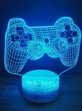 极速电竞桌面摆件电脑桌面布置电竞房E间装饰摆件拟辉光管时钟3D