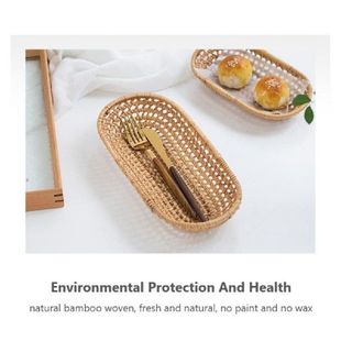 极速Rattan Woven Knife Fork Baskets Solid Home DecorZation
