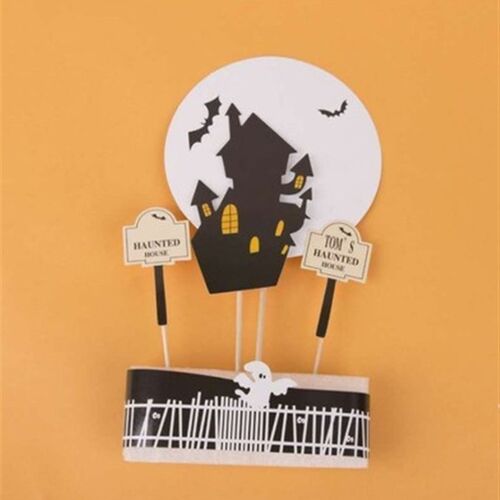 新品Halloween Gjhost Festival Bklack Castle Halloween Cake D