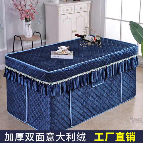 新品冬季新款加厚夹棉电炉罩x烤火桌罩套长方形取暖炉茶几桌布火