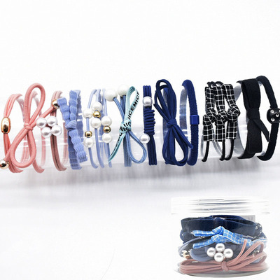 极速YVLAcH 12Ps/Set New Hair Ring Colorful   Rubber Band Swe