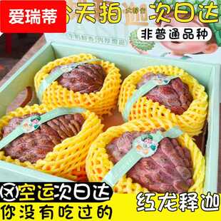 顺丰空运云南红龙释迦果礼盒5斤现摘大果玫瑰释迦版纳元谋番荔枝