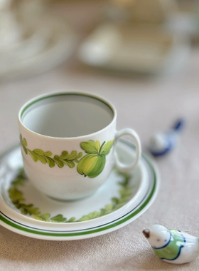 德国中古 唯宝gallo design小众高端系列青苹果陶瓷咖啡杯下午茶
