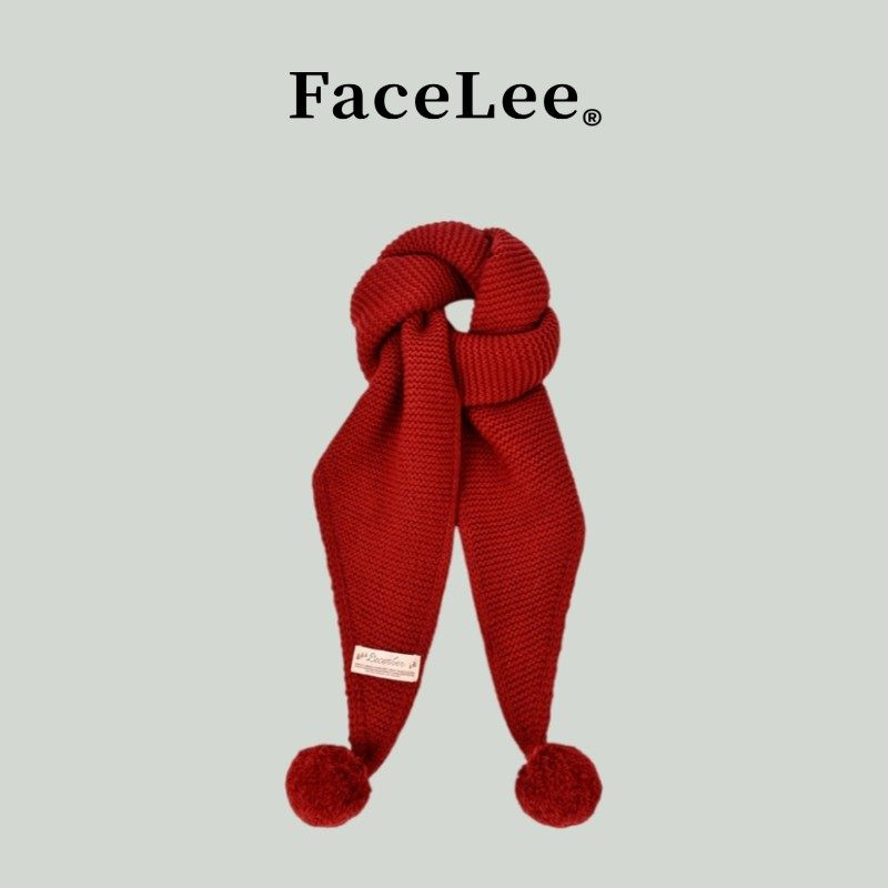 FaceLee日本设计师联名款韩版纯色毛球针织三角巾披肩围巾女秋冬,服饰配件/皮带/帽子/围巾,手帕,淘宝优惠券,粉丝福利购,淘宝优惠卷