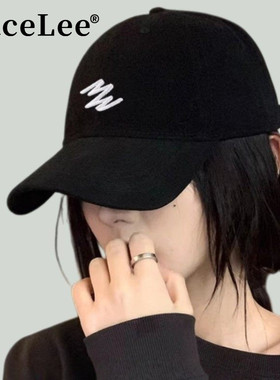 FaceLee日本设计师联名款2025秋冬刺绣棒球帽子女韩版显脸小加宽