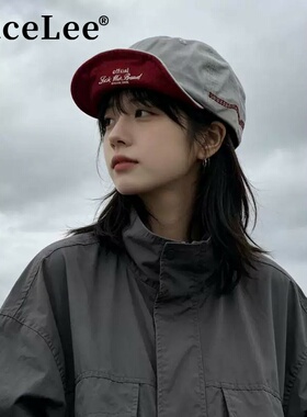 FaceLee日本设计师联名款美式阿美咔叽小众翻檐帽软顶工装鸭舌帽