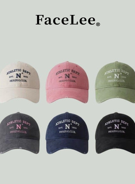 FaceLee日本设计师联名款原创棒球帽女生宽檐显脸小纯棉帽子2026
