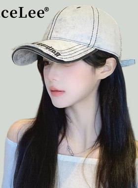 FaceLee日本设计师联名款2025新款韩系牛仔棒球帽冬季遮阳防晒帽
