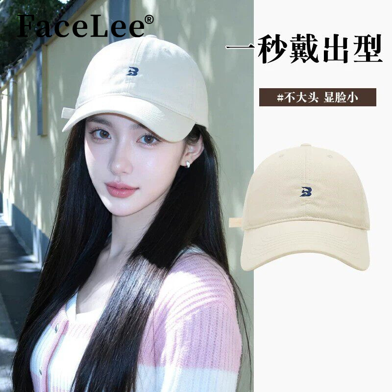 FaceLee日本设计师联名款韩系潮流显脸小鸭舌帽女新款夏季百搭水 - 实物图