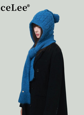 FaceLee日本设计师联名款韩系保暖毛线帽女秋冬季加厚防寒护耳针
