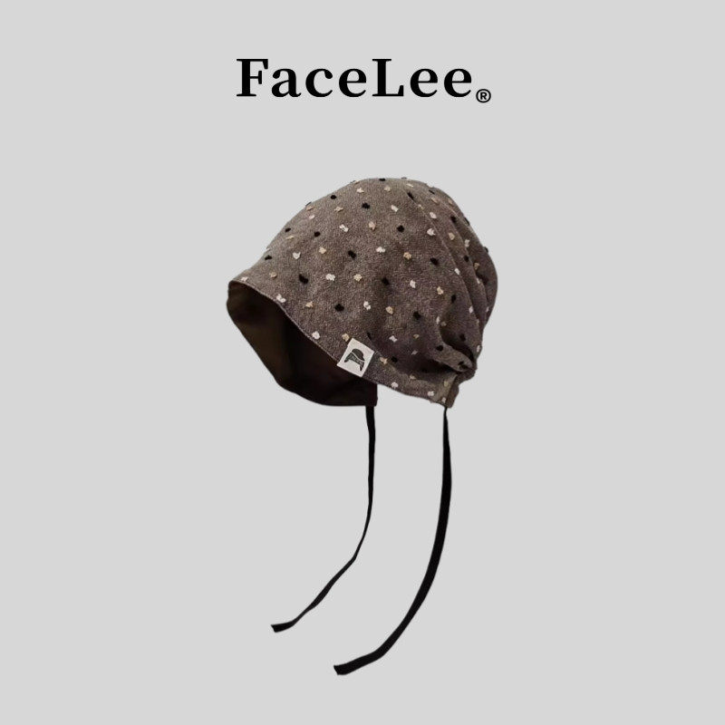 FaceLee日本设计师联名款日系甜美ins博主同款波点头巾绑带包头帽