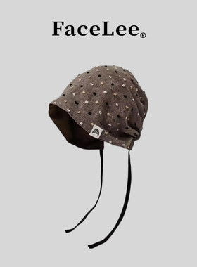 FaceLee日本设计师联名款日系甜美ins博主同款波点头巾绑带包头帽