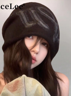 FaceLee日本设计师联名款韩系卷边显脸小堆堆帽薄款针织冷帽女款2