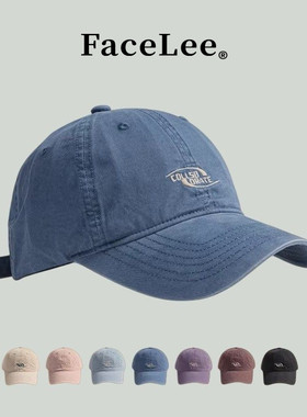 FaceLee日本设计师联名款四季百搭复古水洗鸭舌帽男女软顶出游遮