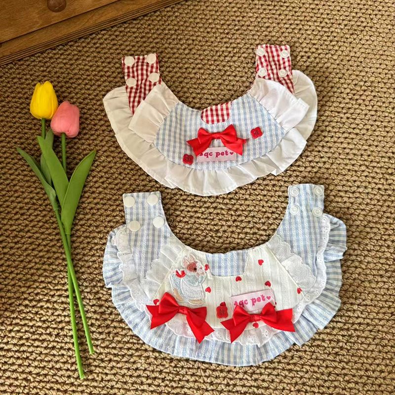 宠物领带格子蝴蝶结小中大型犬配饰猫猫领结四季春夏搭配可爱围脖