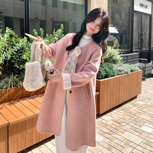 6077 羊毛大衣外套2B237 P235K328 小个子双面尼中长款 现货主推