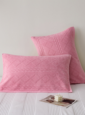 老式枕巾提花毛巾款纯棉毛圈单人全棉一对家用柔软毛巾盖52X78cm