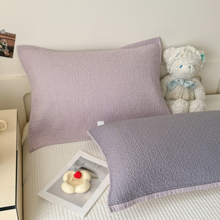 安懒懒 A类纯棉纱布枕巾一对小清新风全棉枕头巾宿舍学生52x73cm