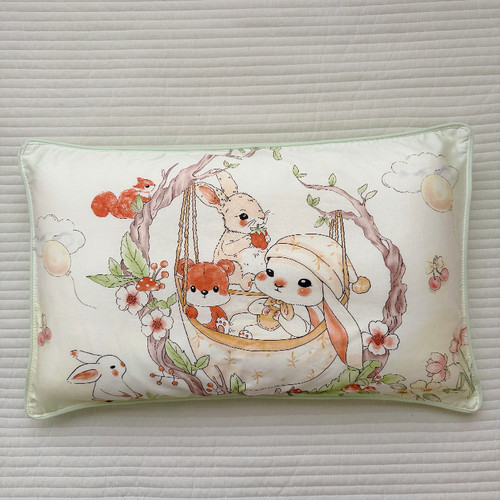 安懒懒 A类60S全棉纯棉儿童枕套卡通宝宝枕头羽丝棉枕芯30x50cm