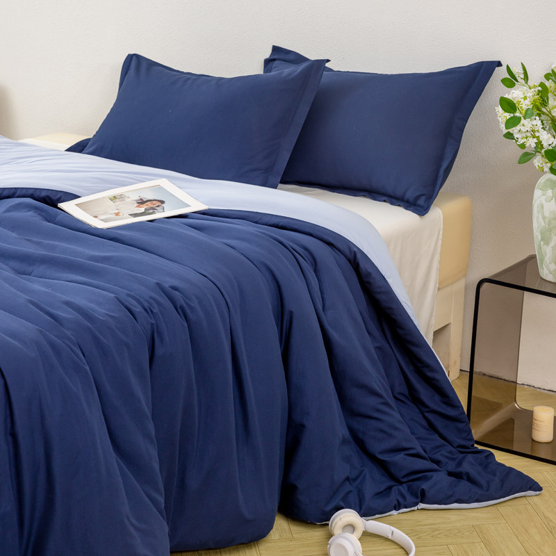 安懒懒 深睡冬被被子被芯酒店同款简约款5斤被冬天保暖可水洗深蓝,床上用品,化纤被,淘宝优惠券,粉丝福利购,淘宝优惠卷